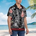 thumbnail image 3 of Sikiie Veterans Day1 Print Men's Hawaiian Shirt, Summer Beach Button Pocket Short Sleeve T-Shirt,X-Large, 3 of 7