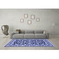 thumbnail image 3 of Ahgly Company Indoor Round Persian Blue Traditional Area Rugs, 5' Round, 3 of 4