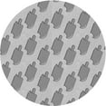 thumbnail image 1 of Ahgly Company Machine Washable Indoor Round Transitional Platinum Silver Gray Area Rugs, 5' Round, 1 of 7