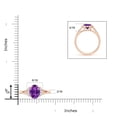 thumbnail image 5 of ANGARA Natural 1.6 Ct. Amethyst with Diamond Classic Ring in 14K Rose Gold for Women (Ring Size: 12), 5 of 10