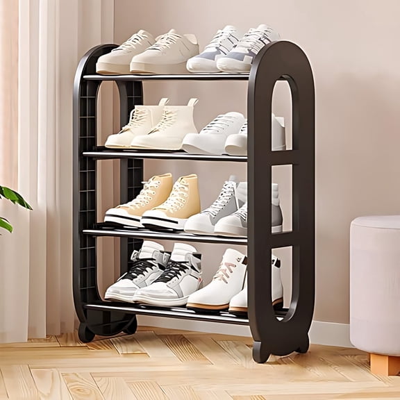 LAVUNE Shoe Cabinet Slim Entryway Organizer Black
