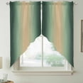 thumbnail image 5 of Forest Green Yellow Gradient Swag Valances for Windows 2 Pack Minimalist Ombre Modern Art Swag Kitchen Curtains 45 Inches Long Rod Pocket Short Window Treatment for Kitchen Bathroom 36"x45", 5 of 9