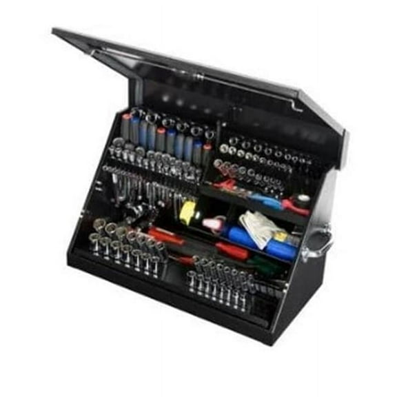 30 x 15 in. Steel Triangle Toolbox, Black - Medium