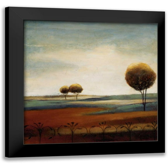 Salemink-Roos, Ursula 12x12 Black Modern Framed Museum Art Print Titled - Tranquil Plains II