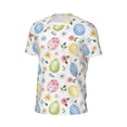 thumbnail image 6 of Wukai Easter Egg3 Print Men's Short-Sleeved Mesh T-Shirt,Quick-Dry Short Sleeve Workout T-Shirt-Small, 6 of 8
