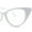 White, variant on Classy Iconic Gothic Cat Eye Clear Lens Plastic Eye Glasses Black