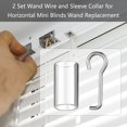 2 Set Drapery Hardware Tilt Wand Wire and Sleeve Collar for Horizontal