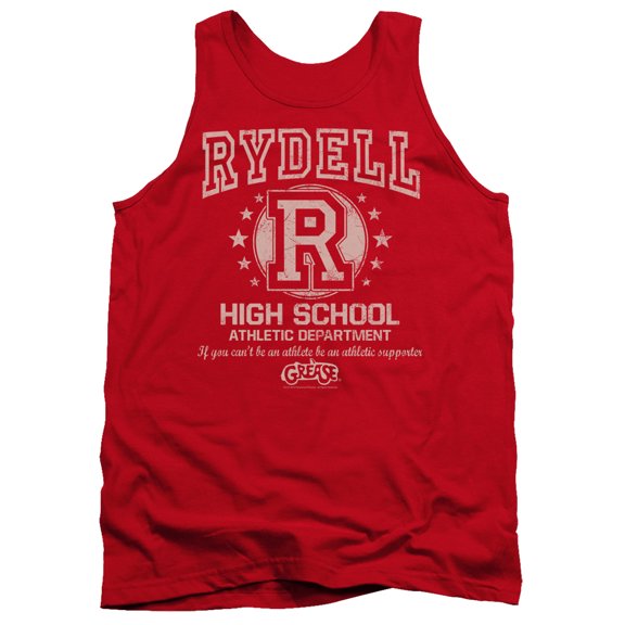 Grease Rydell High Adult Tank Top Red