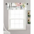 thumbnail image 3 of Floral Spring Linen Curtain Valance for Bedroom/Bathroom/Kitchen/Office/Living/Dining Room Window,Spring Summer Bottle Flower White Pocket Topper Drapes Decorative Cafe Drapery Panel 42"x12", 3 of 6