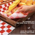 thumbnail image 6 of Red & White Checkered Wax Deli Sandwich Wrap Paper Sheets Basket Liner 12x12", 6 of 12