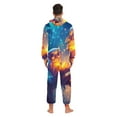 thumbnail image 7 of Owl Reading Adult onesie Pajamas, Crystal Velvet Ultra Soft Warm Jumpsuit for Men and Women, 7 of 7