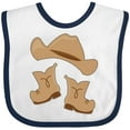 thumbnail image 3 of Inktastic Western Style Boy Boots Boys or Girls Baby Bib, 3 of 4