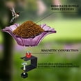 thumbnail image 4 of Mounted Glass Bird Bath - Adjustable Steel Clamp, Weather-Resistant, Decorative - for Garden, Patio & Yard, 4 of 6