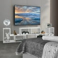 thumbnail image 3 of Patiojoy 3 PCS Adjustable TV Stand Minimalist Entertainment Center for 43 55 60 65 Inch TV Media Console Table White, 3 of 10