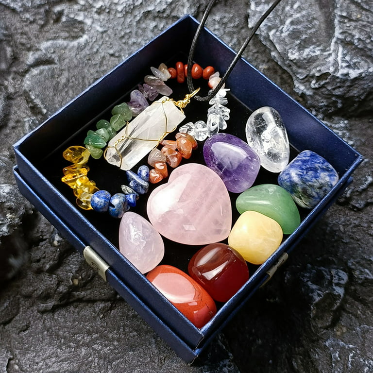 Healing Crystals Set for Beginners Natural Chakra Stones Set with