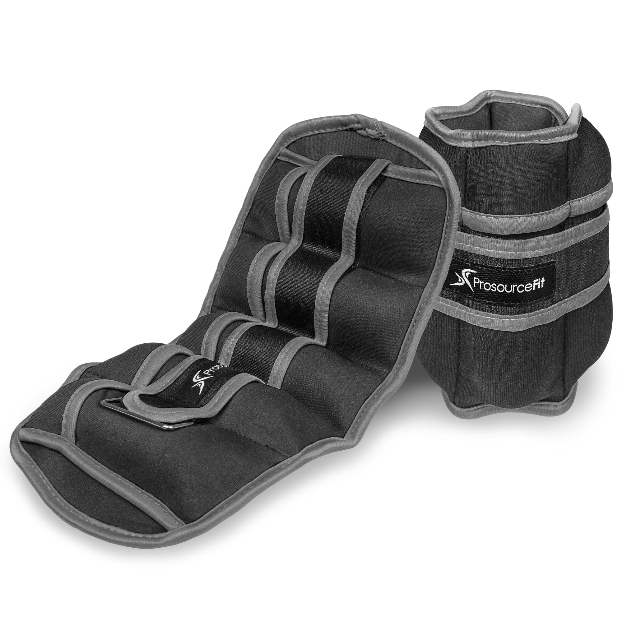 ProsourceFit Adjustable Ankle Weights 5 lb, Set of 2, Gray