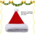 thumbnail image 6 of Clearance Christmas Hat, Red and White Comfortable Faux Fur Plush Velvet Santa Hat for Adults Men Women Christmas New Year Festive Party, 6 of 7