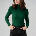 thumbnail image 4 of XRoczxe Women Ribbed Turtleneck Long Sleeve Knit Top, Slim Fit Basic Pullover, Versatile Fall Winter Layering Sweater, 4 of 8