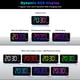 thumbnail image 4 of Despertador de proyección para dormitorio, reloj Digital LED colorido RGB de 7 pulgadas con superficie de espejo de 6 niveles, 4 of 8