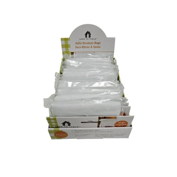 JELLY STRAINER BAGS CDU 12, Jelly Strainer Bags Set of 2 CDU of 12