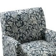 thumbnail image 2 of 14 Karat Home Upholstered Armchairs Set of 2 Accent Chairs Floral Patterns Bedroom Living Room Navy, 2 of 10