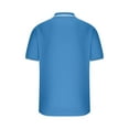 thumbnail image 4 of Homadles Mens polo Shirt Soft Pique polo Tee Solid Casual Short Sleeve Lapel Golf Shirt Blue Size 2XL, 4 of 6