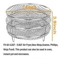 thumbnail image 3 of Xiyztok 3 Pieces Stackable Dehydrator Stainless Steel Round Air Fryer Rack, 3 of 10
