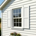 thumbnail image 4 of Resenkos Vertical Grain Faux Shutters, Weatherproof Elegance for Instant Curb Appeal, 14"x25", White, 4 of 11