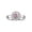 Pink Ice, variant on Rings for Women 14K White Gold Halo Ring with Round 4MM Gemstone & Diamonds October Pink Ice Jewelry Size 5