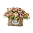 thumbnail image 3 of Flores artificiales con cubierta central decoración del hogar suministros de fiesta de regalo decoración de escritorio para la oficina de bodas Rosa, 3 of 8