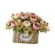 thumbnail image 3 of Centro de mesa con flores artificiales y cesta, suministros para fiestas, decoración reutilizable. Rosa, 3 of 9