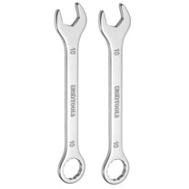 Uxcell 2pcs Thin Combination Wrench 10mm with 6-Point Ended & 15° Angled Open End