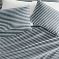 thumbnail image 4 of Noble Linens 4 Piece Pattern Microfiber Bed Sheets Set, Soft Lines Stone, King, 4 of 8