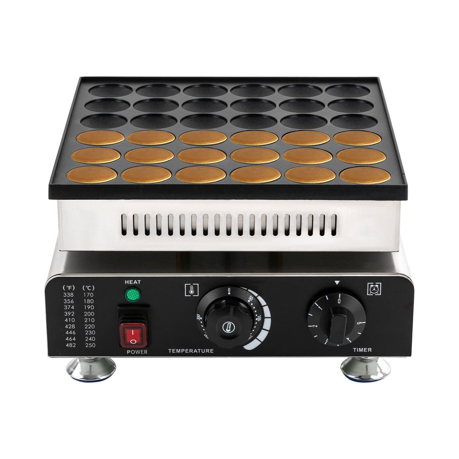 Waffle Maker, 36-Circle Commercial Waffle Maker, Round Louvered Waffle Machine, Large Capacity for Home, Party