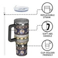 thumbnail image 4 of Striped Halloween Pattern Tumbler with Handle and Lid,40oz Double Wall Vacuum Insulated Tumbler,Cups Gift for Women and Men, 4 of 7