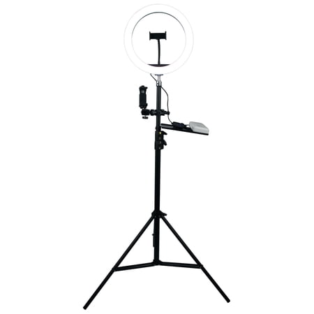 Rockville HALO 12 TRIPOD Bundle 12 Selfie Light+Powerbank+Remote+Stand+Tray