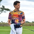 thumbnail image 3 of Zufioo Colorful Gecko Jungle Art Print Men's POLO Shirts, Quick-drying Button-down Business and Vacation Shirts, T-shirts, Summer Clothing-XX-Large, 3 of 6