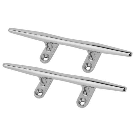 2 Pack Boat Dock Cleat Open Base (4in-15in for Choose) Marine Heavy Duty Stainless Steel 316 with Screws, Mooring Accessories