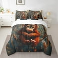 thumbnail image 2 of Monkey Bed in a Bag King Size Comforter Set 7 Pieces,Dream Catchers Bedding Sets,Boho Feather Sheet Set with Comforter Woodland Animals Bed Set,Exotic Bohemian Decor, 2 of 5
