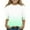 Green, variant on Efsteb Kids Girls Casual 3/4 Sleeve T Shirts Cute Gradient Color Round Neck Three-quarter Sleeve Tops Summer Comfy Loose Tee Shirt(Blue,3-4 Years )