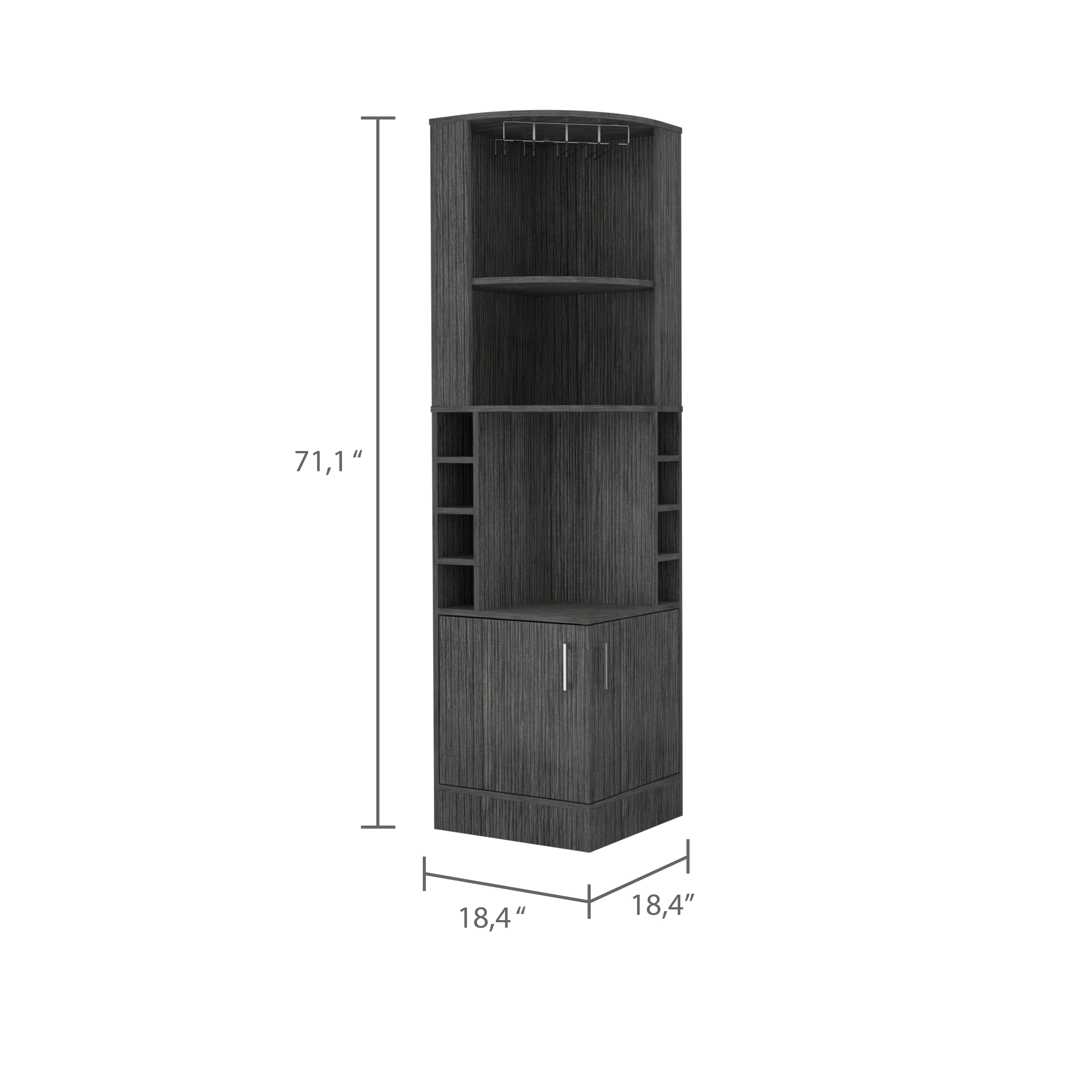 Boahaus Birmingham Bar Cabinet (Grey)