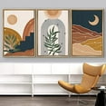 thumbnail image 3 of IDEA4WALL Framed Wall Art Print Set Geometric Sun Moon Tropical Plant Valley Nature Abstract Illustrations Modern Decorative Chic for Living Room, Bedroom, Office - 16"x24"x3 Natural, 3 of 5