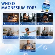 CARE GIFT Magnesium Complex 1000 mg Capsules, 8 Forms High Absorption Elemental Magnesium for Bone, Muscle & Sleep Support, Non-GMO Wellness Supplement for Men & Women, 120-Count