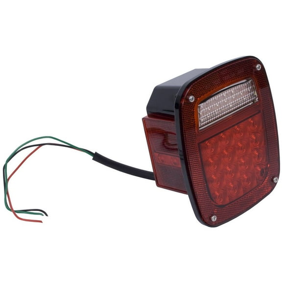 Rugged Ridge by RealTruck Tail Light Assembly for Jeep CJ/Wrangler YJ | Left, LED | 12403.83 | Compatible with 1976-2006 Jeep CJ & Wrangler