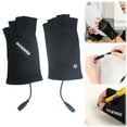 thumbnail image 2 of USB Rechargeable Heated Touchscreen Fingerless Gloves, Electric Heating, Winter Hand Warmer Gloves for Outdoor Work Cycling Skiing, Half Finger Heating Gloves for Men Women, 1Pair(Black,6.7x3.5"), 2 of 9