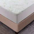 Waterproof Bamboo Mattress Pad Cover, Fitted Mattress Topper WaterProof