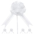 thumbnail image 1 of 10 piezas de lazo grande de 8 pulgadas para ramos de flores, blanco, 1 of 7