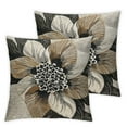 thumbnail image 2 of JRXY Black Brown Lumbar Pillow Covers  Modern Farmhouse Dahlia Flower Light Tan Abstract Patterned Throw Pillow Cover Outdoor Geometric Pillow Case Home Decor Standard Cushion Case White, 2 of 6