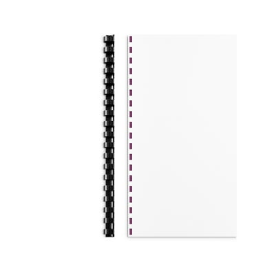 Staples Comb Plastic Binding Spine 1/2" Diameter 90 Sheets 25/Pack (17459) 17459/ST17459