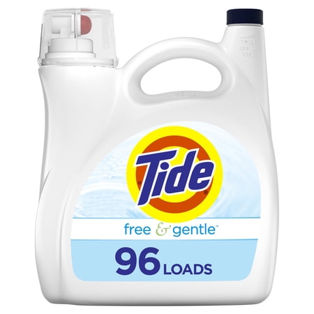 Tide Laundry Detergent, Free & Gentle, 96 Loads